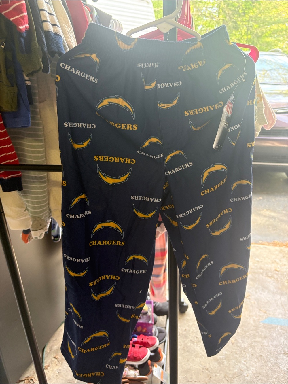 Nwt Los Angeles Chargers Navy Logo polyester, pajama pants